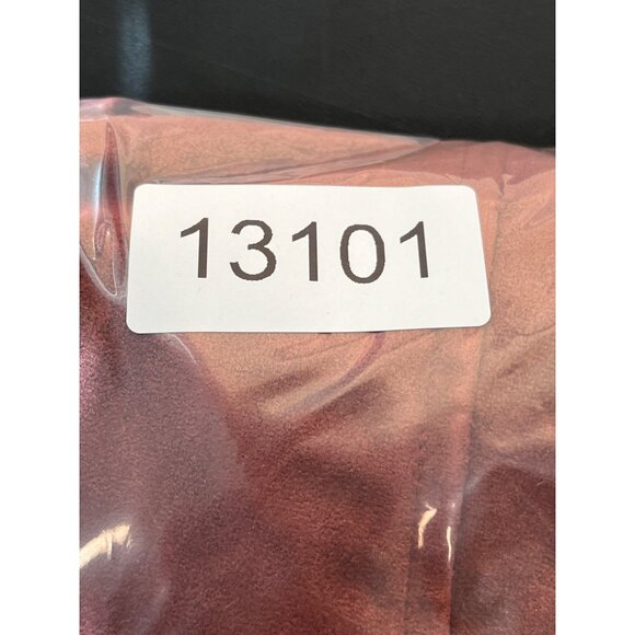 Market & Spruce Womens Rust Faux Suede Waterfall Open Front Jacket With Zipper P - Picture 9 of 9